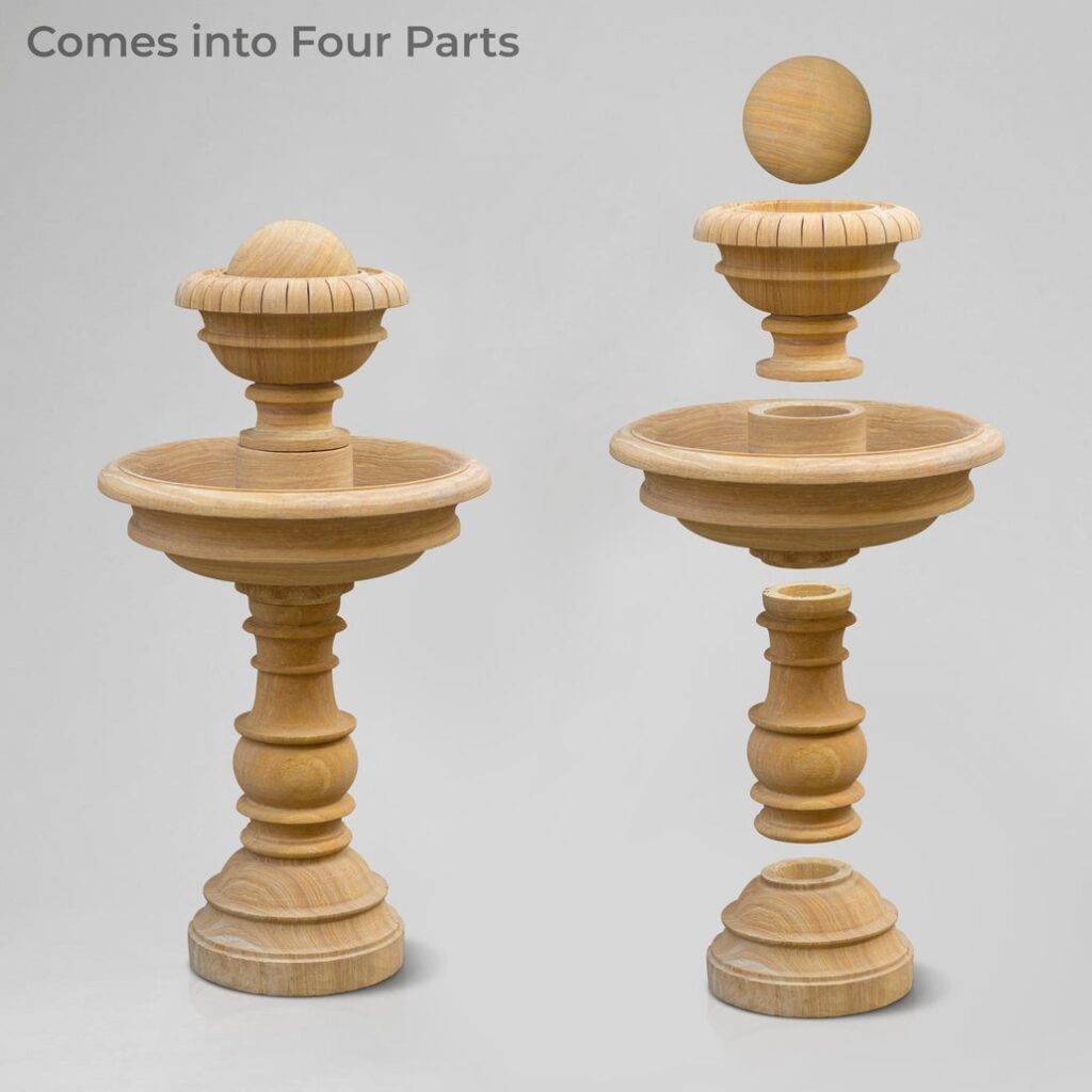 Stone Fountain Teak – Hand-Carved Teak Sand Stone - View 7